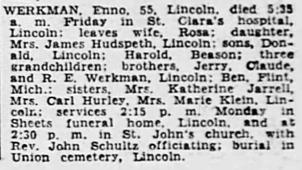 Enno Werkman Obituary.